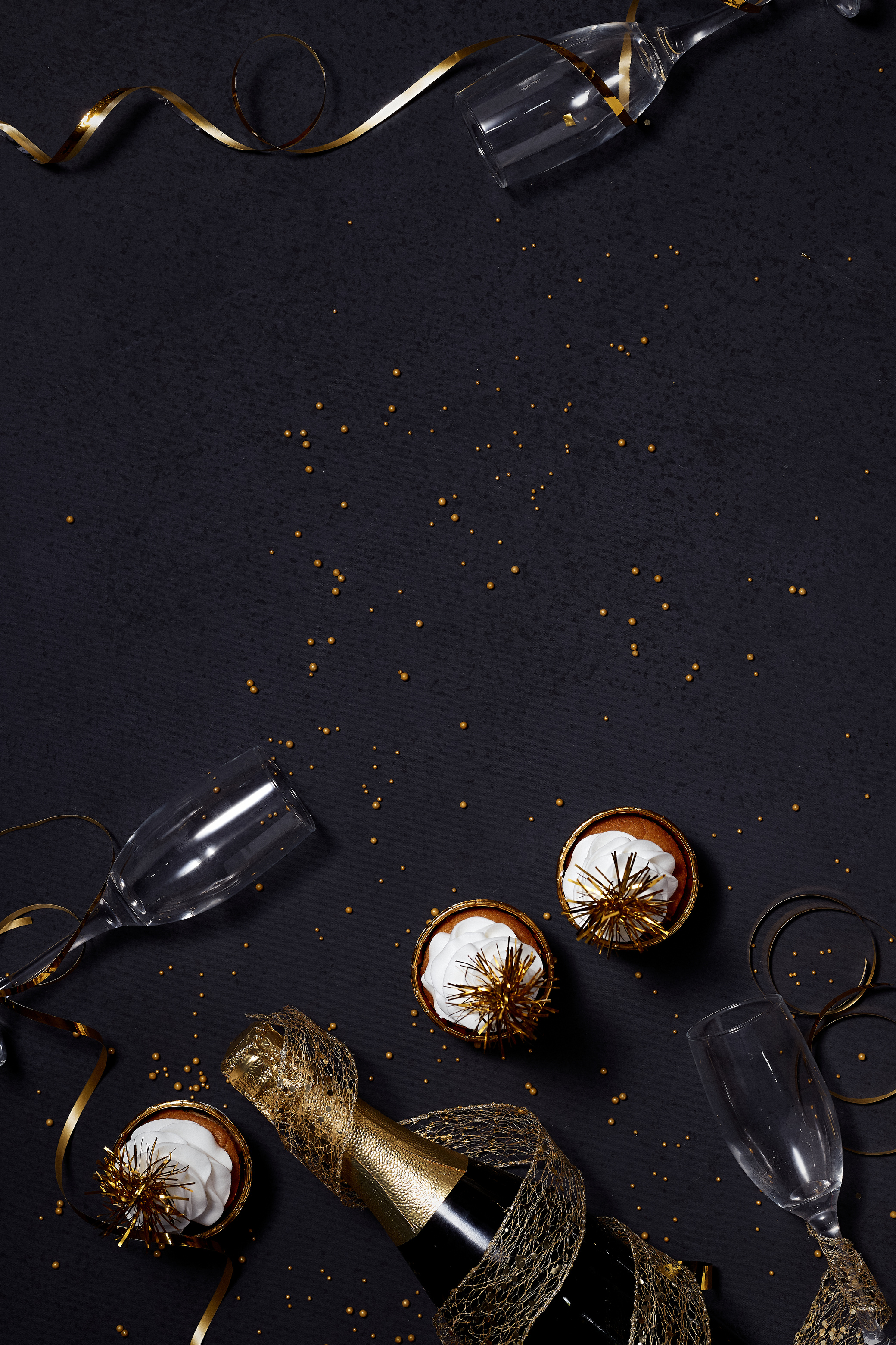 Black and Gold New Year Party Background